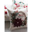 Coussin carré en coton avec couronne et broderie "Merry Christmas"