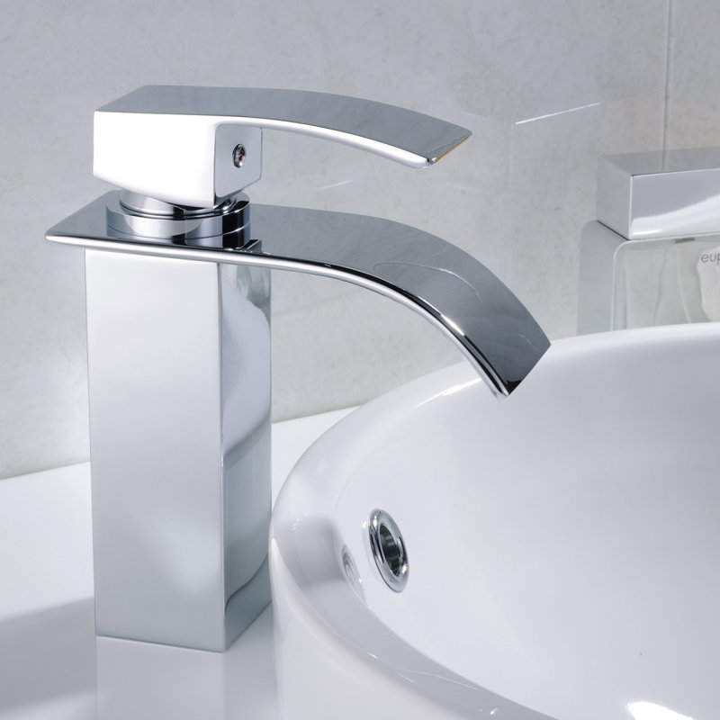 Chrome Bathroom Faucet,Faucet For Bathroom Sink, Single Hole Bathroom Faucet Modern Single Handle Vanity Basin Faucet