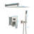 10 Inch Wall Mounted Shower System Rain Mixer Shower Combo Set Square Shower Head with Hand Shower-102193239