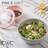 Mixing Bowls With TPR Lids - 12 Piece Plastic Nesting Bowls Set Includes 6 Prep Bowls And 6 Lids, Microwave Safe Mixing Bowl Set-115314458