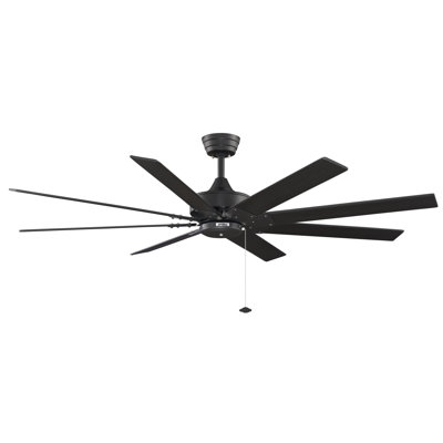Levon 63 inch Indoor Ceiling Fan - Black with Black blades