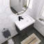 Meuble-lavabo simple 24 po avec plateau en résine Mikasia-590334245