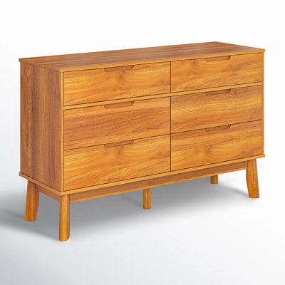 Mid-Century Modern 47" Wide Wooden Drawer Dresser by Latitude Run