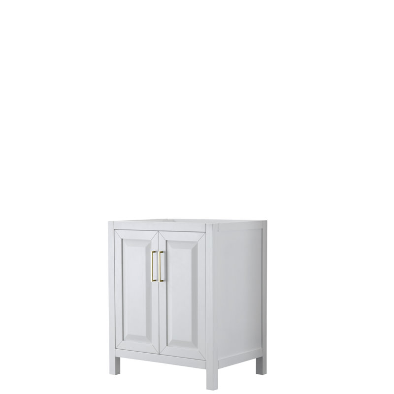 Daria 29'' W Single Bathroom Vanity Base, White/Gold