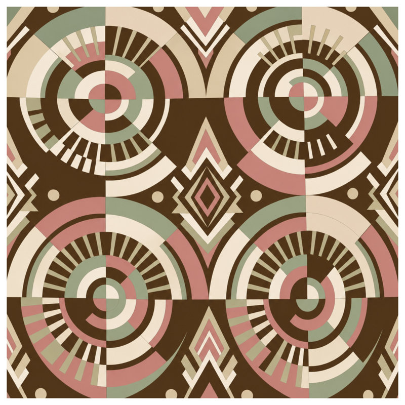 Coussins décoratifs circulaires à motif géométrique double face, 20 x 20 inches