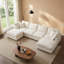 Grand canapé modulaire en forme de U de 128 po, canapé en chenille avec 2 repose-pieds mobiles, structure en bois massif pour le salon-1150293040