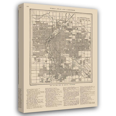 Lark Manor™ Reynold Gallery Wrapped Canvas Art Titled: Denver CO, Reynold 1921