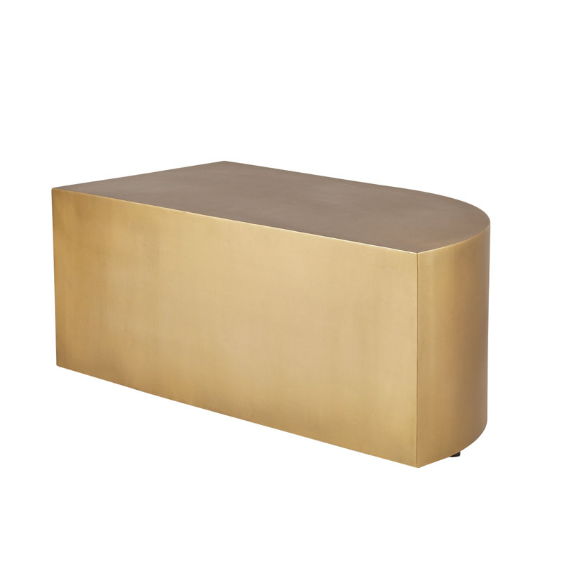 Cortez Coffee Table, Antique Brass