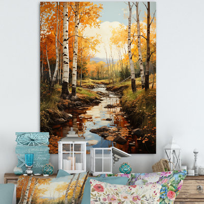 Chatelau " Birch Woods Autumn Whispers III " Color Photography Print