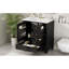 Meuble-lavabo noir avec lavabo, 30 po, longue durée, porte à fermeture en douceur, une tablette de porte et lavabo 30 po à 3 tiroirs, noir, qualité robuste