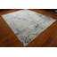 Tapis en laine noué à la main 8 pi x 9 pi 11 po | Tapis de jardin architectural moderne | Tapis transitionnel gris marine | Grand tapis de style fin