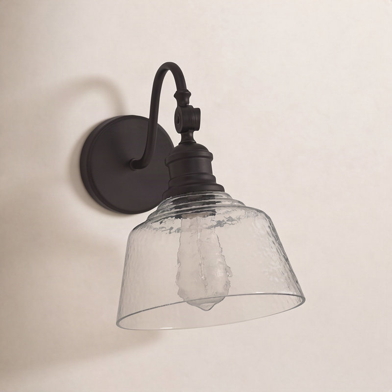Lindholm 1-Light Dimmable Armed Sconce, Oil Rubbed Bronze