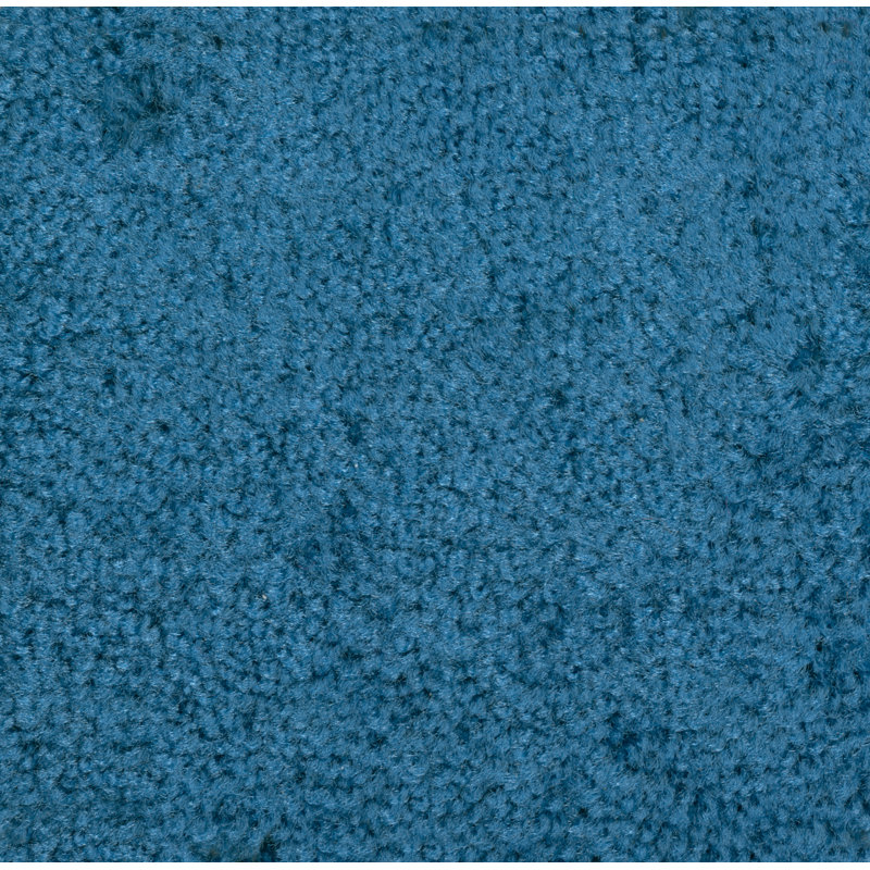 Tapis bleu marine en polyester Mt St Helens, Ovale 7 pi 6 po x 12 pi