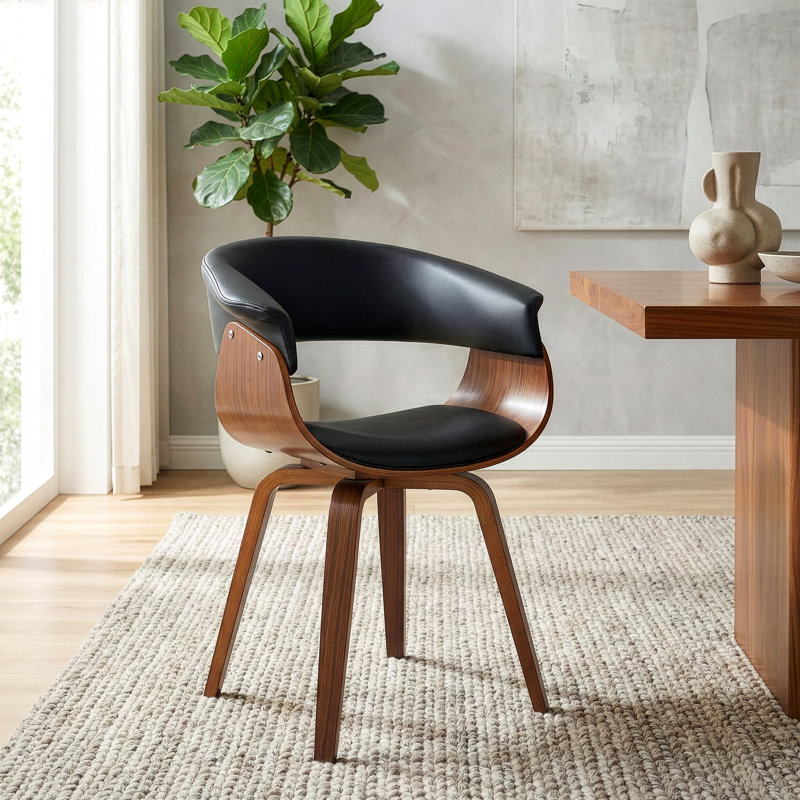 Principato 19.68'' H Faux Leather Upholstered Armchair