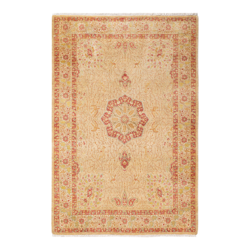 Classic One-of-a-Kind 4'2" X 6'3" Hand Knotted Area Rug