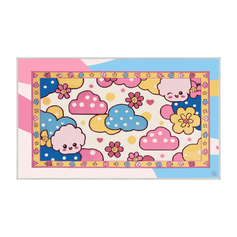 Tapis lavable pour enfant East Urban Home Sky Clouds_Sky037, Rectangle 7 pi x 9 pi