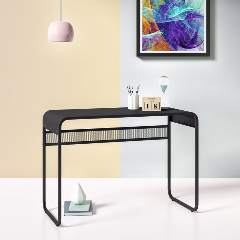 Taopi Metal Writing Desk, Gunmetal Gray