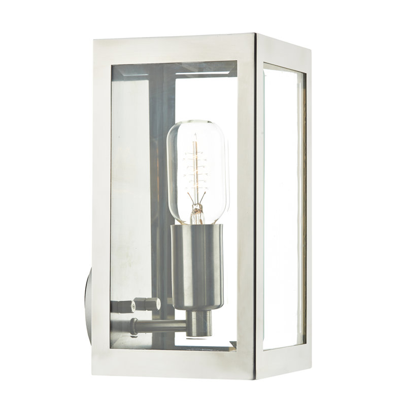 Jezebel 25cm H Outdoor Wall Lantern, Polished Chrome