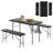 Bevilacqua Ebern Designs 47.24 " Plastic and Steel Black Foldable Card Table