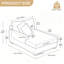 Chaise longue surdimensionnée rembourrée en fausse fourrure de lapin gris avec accoudoirs et coussins décoratifs-2048857698