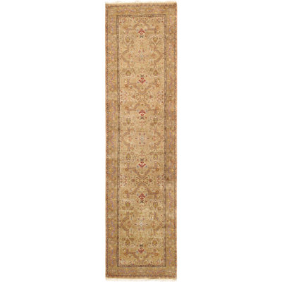 Baku Hand Knotted Wool Oriental Area Rug in Beige