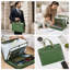 Sac à documents ignifuge avec serrure, classeur portable 14,2 x 10,4 x 2,8 pouces, vert transparent, 13 pochettes