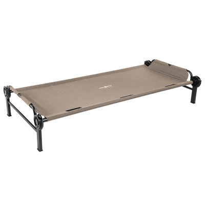 Disc-O-Bed Single Cot, Portable Sleep Solution for Tents and Cabins, Tan, XL