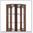 6 Shelf Corner Curio Display Cabinet with Lights, Mirrors and Adjustable Shelves-384044108