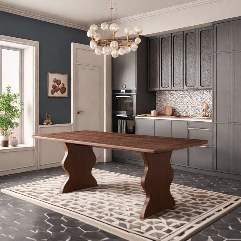 Table de salle à manger rectangulaire, H 29,52 po x L 62,99 po x l 31,49 po