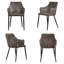 Eatonton 4 Person Dining set - a Rectangular Extendable Dining Table with Metal Legs and a Set of 4 Faux Leather Dining Chairs for Dining Room - Modern Dining Table Set-763794846-763794844