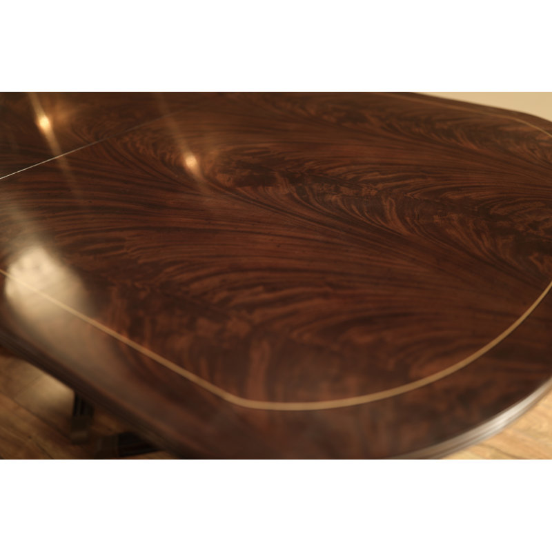Mahogany Wood Dining Table, Dark Walnut