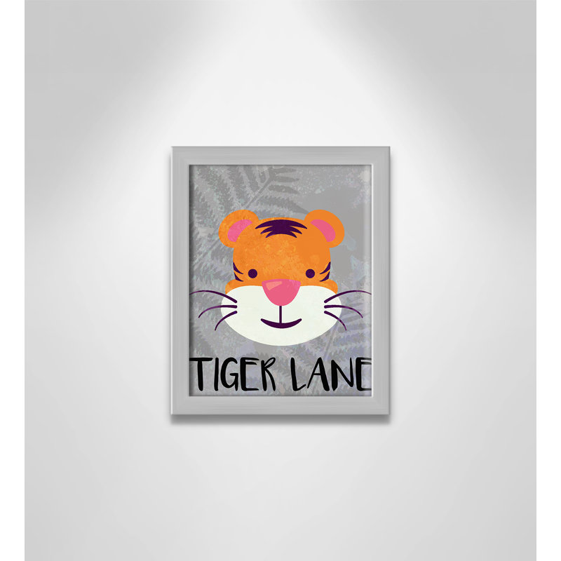 Impression sur papier Tigert Lane Tiger Lane, H 10 po x l 8 po x P 1,18 po, Encadré de boîte argent