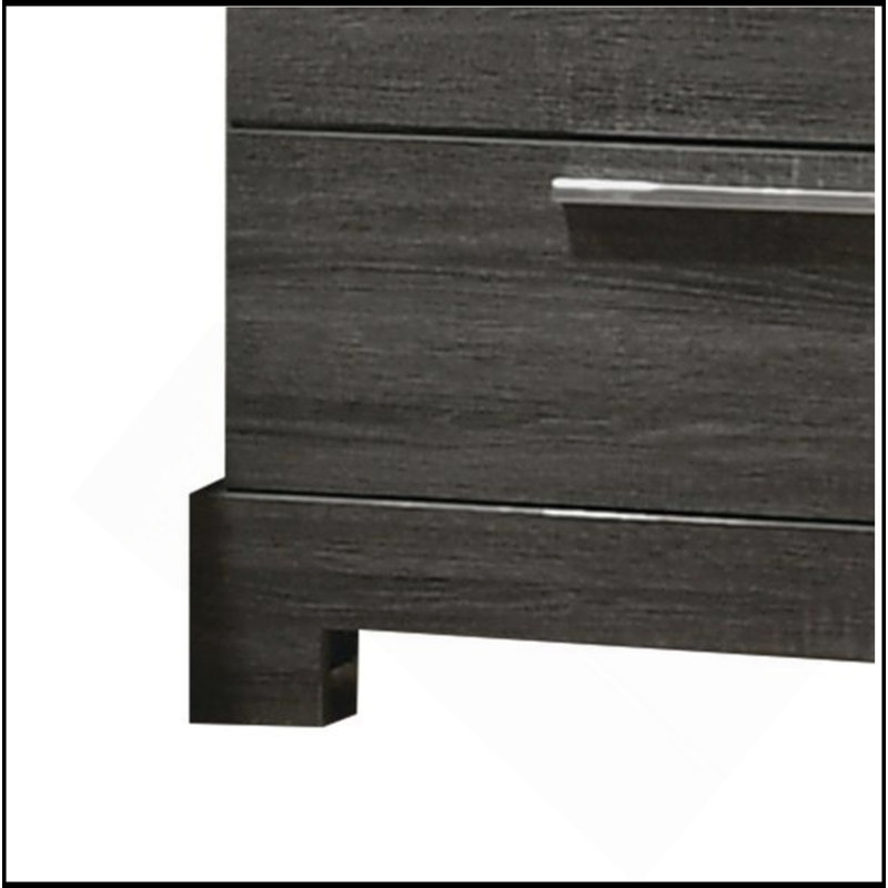 Table de chevet finition chêne gris