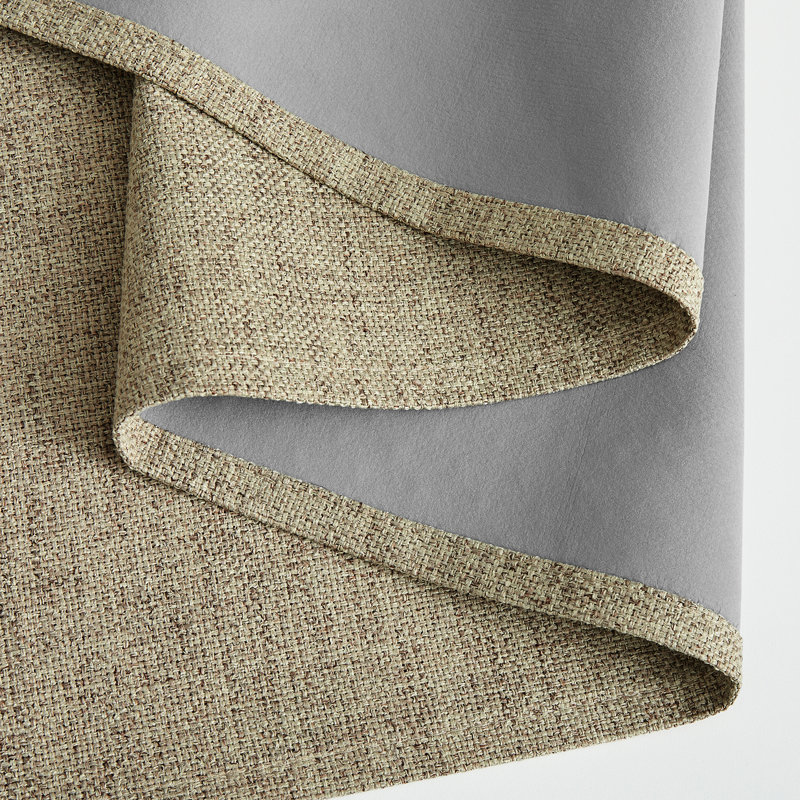 Leming 100% Polyester Burlap Blackout Curtains for Bedroom Grommets Curtains 2 Panels Set, 52" W x 108" L, Coffee