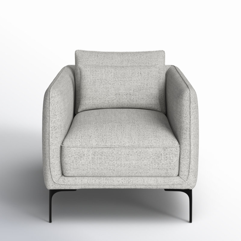 Rae Upholstered Armchair, Gray Heathered