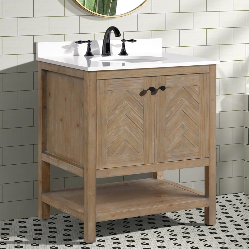 Savannah 30'' Single Bathroom Vanity with Quartz Top