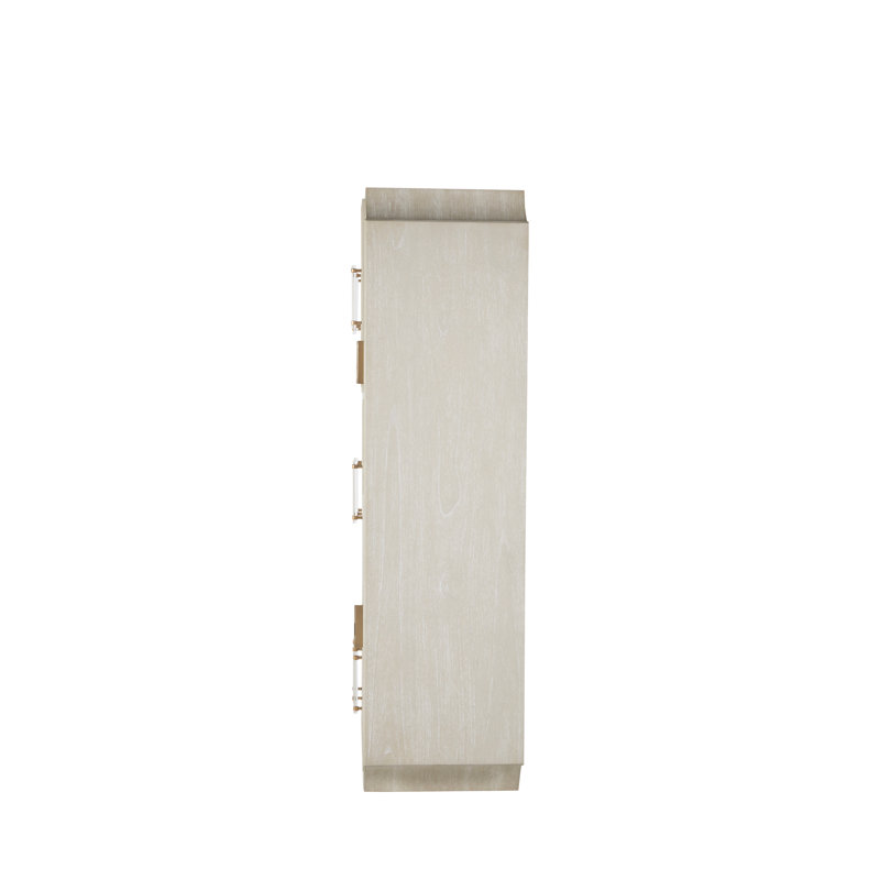 Alexandra 11 Drawer Dresser, Cerused White Light Gray