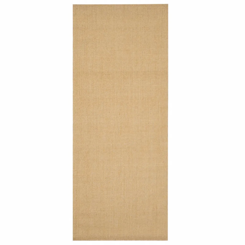 August Grove Rug Natural Sisal Brown, Rectangle 80 x 200cm