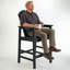 Chaise de bar durable en PEHD Adirondack avec accoudoirs, style moderne pour l'extérieur