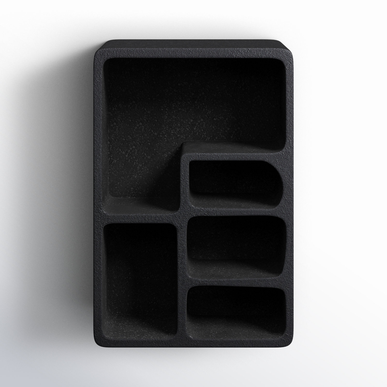 Cole And Grey Wood 5 Shelf Geometric Wall Shelf