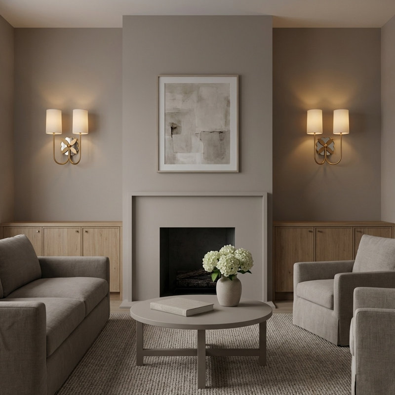Spencer 14 Double Sconce, Burnished Brass