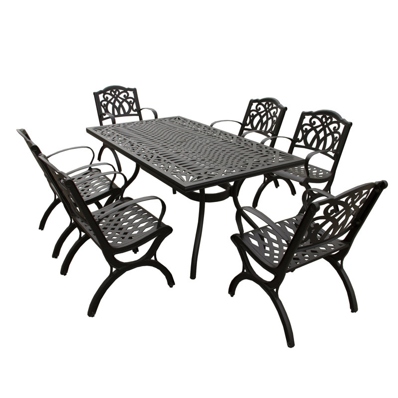 Diaonetta 6 - Person Patio Dining Set with Rectangular Table