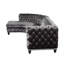 Canapé et méridienne en velours de 122,6 po de large Jazlynne