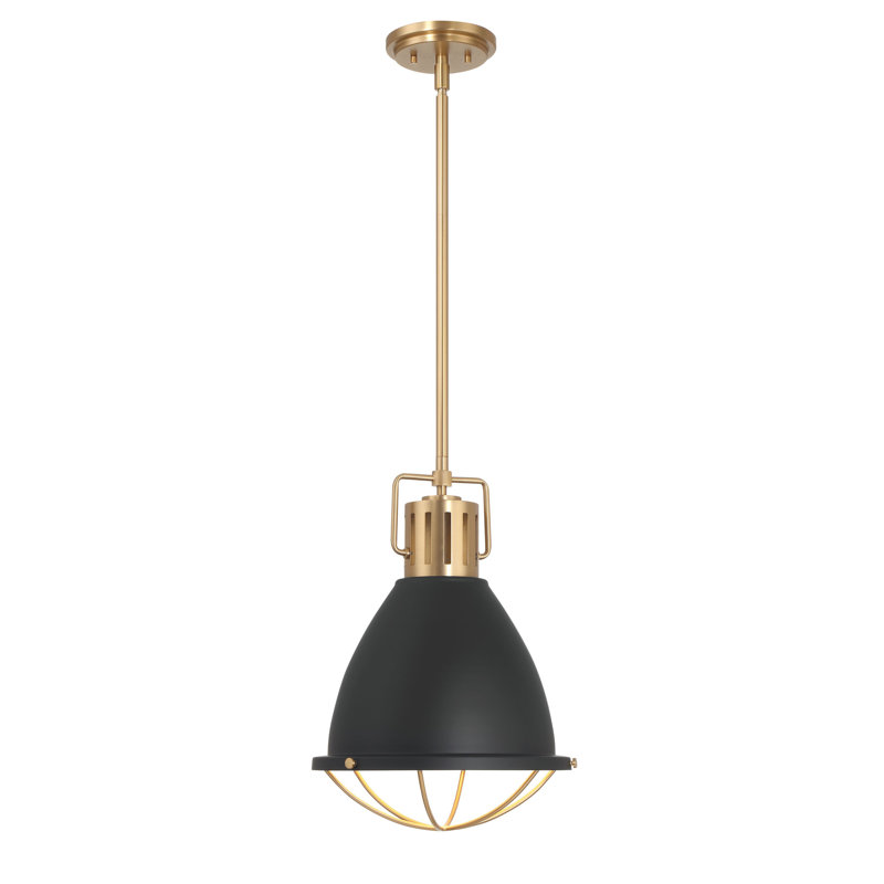 Agripina Single Light Pendant, Black