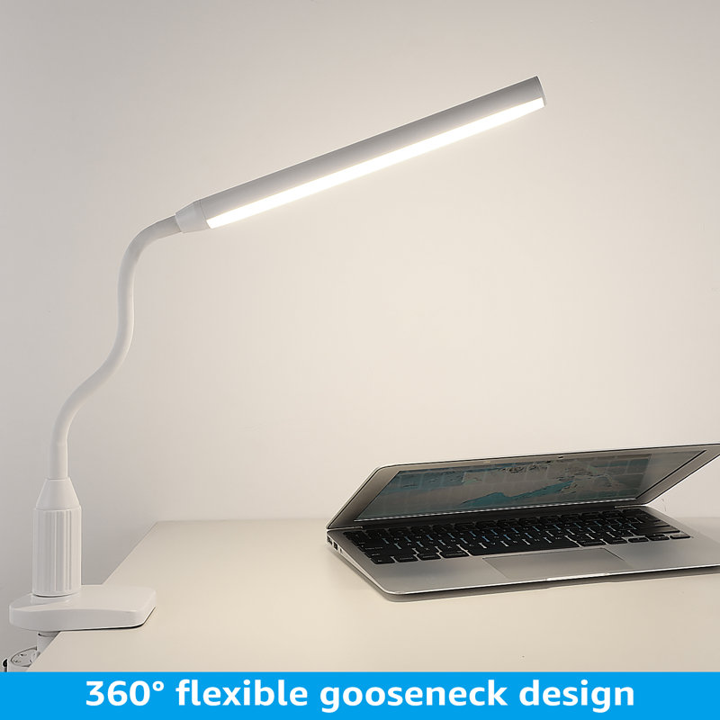 Lampe de bureau blanche avec prise USB 12,14 po Boleradice