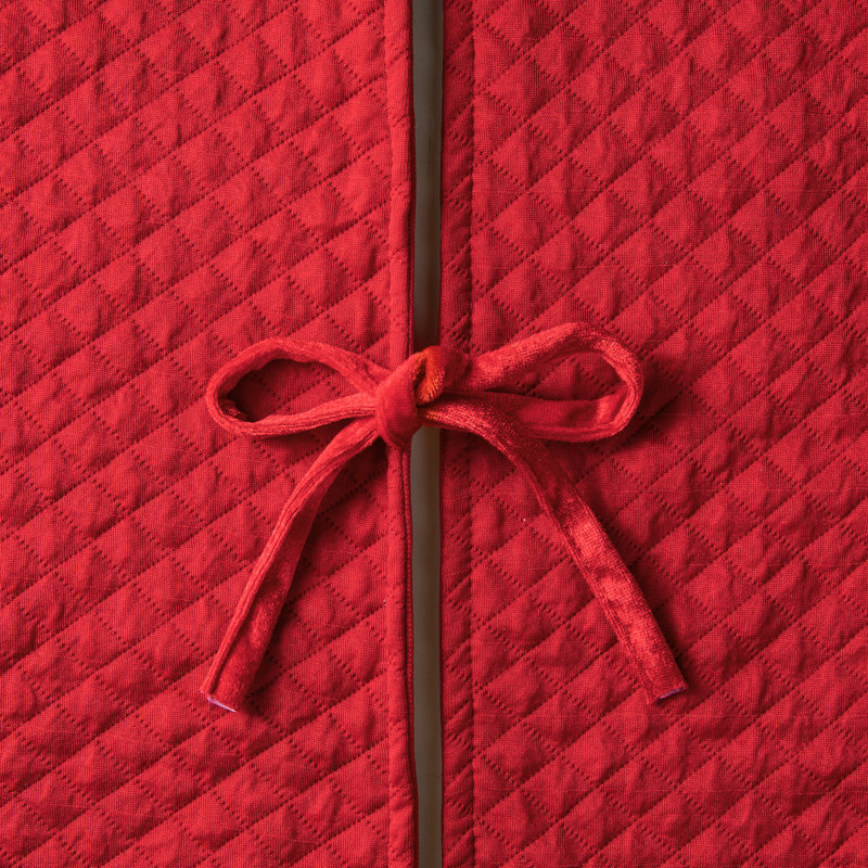 Jupe d'arbre de Noël surdimensionnée 60 po, Rouge