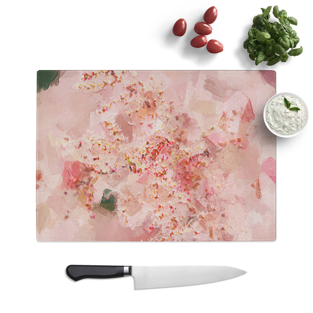 Tempered Glass Cherry Blossom Chopping Board