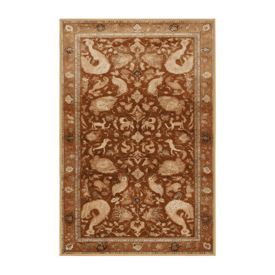 Machine Washable Persian Brown Area Rug