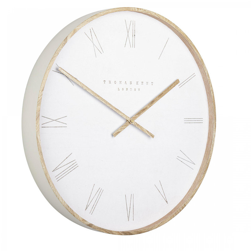 Nordic Wall Clock, Cream/White