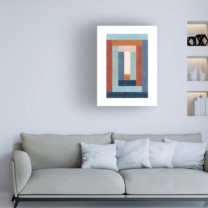 Œuvre d'art sur toile bolologia Elena Ristova Aspectratiobluerust56, H 14 po x l 19 po